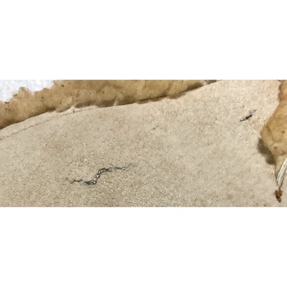 Vtg Penny Lane Spring Lamb Suede Coat Size S Tan Sherpa Lining Makray Womens - Picture 6 of 6